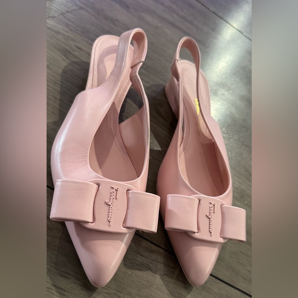 Salvatore Ferragamo Pink Slingback Heels